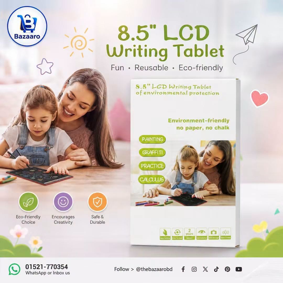Portable 8.5 Inch Ultra-Thin LCD Writing Tablet for Kids