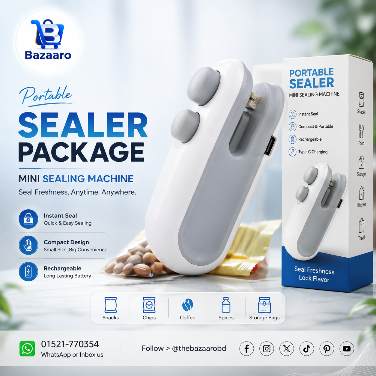 Portable Sealer Package Mini Sealing Machine